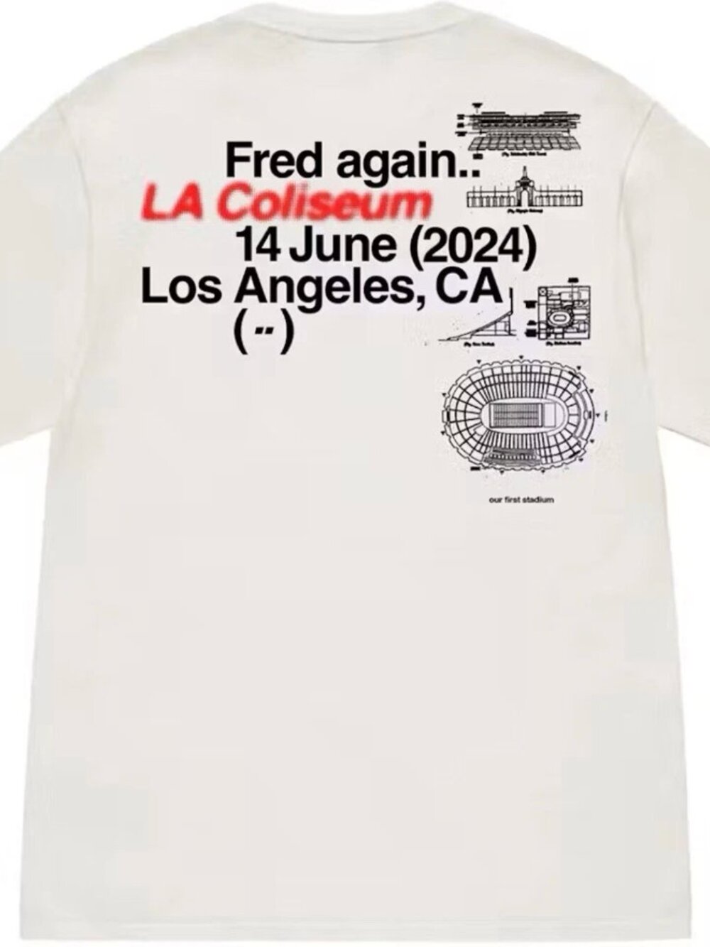 Fred Again.. LA Coliseum 2024Graphic White T-Shirt